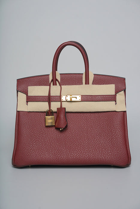 Hermes Birkin 25 in Rouge Togo Ghw