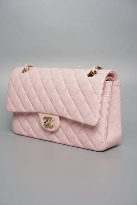 Chanel Classic Medium Double Flap in Pink Caviar