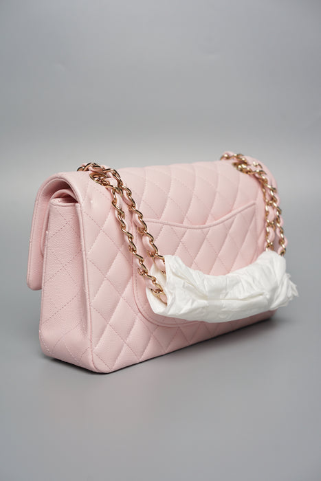 Chanel Classic Medium Double Flap in Pink Caviar