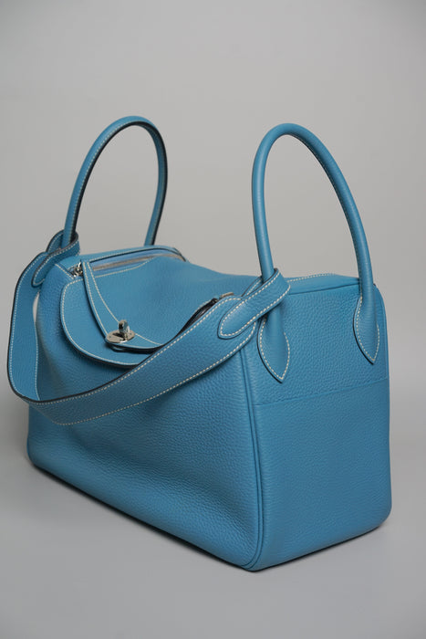 Hermes Lindy 34 in Blue Jean Phw