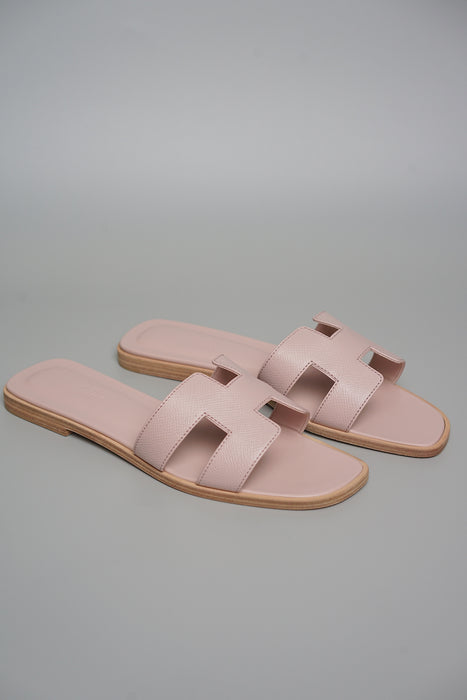 Hermes Oran Sandals in Rose Porcelaine Size 39.5 (Brand New)