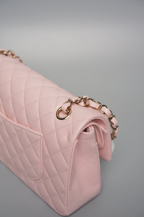 Chanel Classic Medium Double Flap in Pink Caviar