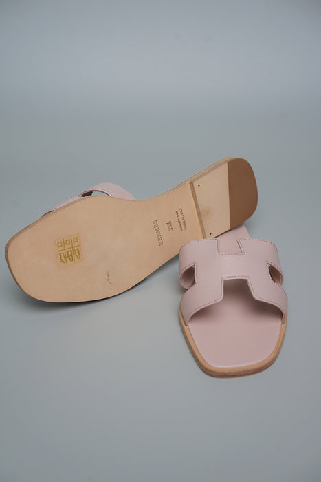 Hermes Oran Sandals in Rose Porcelaine Size 39.5 (Brand New)