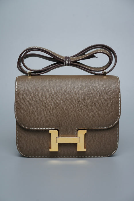 Hermes Constance 18 in Etoupe Epsom Ghw