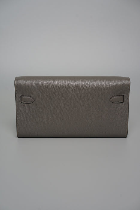 Hermes Kelly To Go in Gris Meyer Ghw