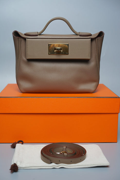 Hermes 2424-21 in Etoupe Ghw (Brand New)