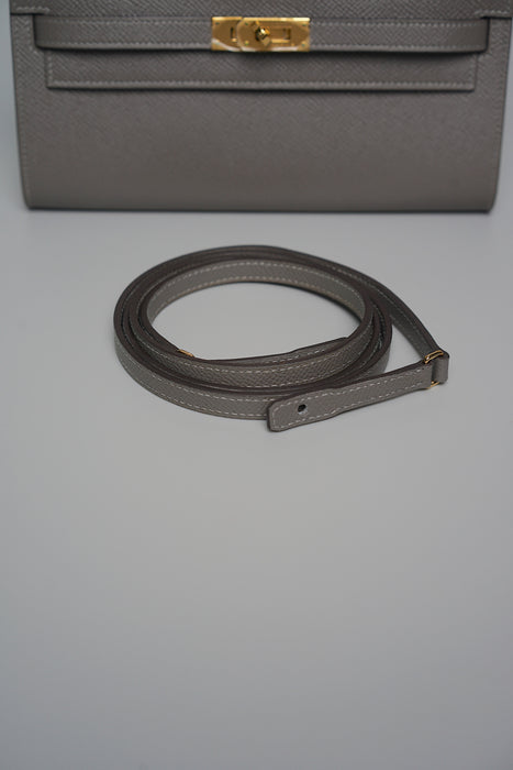 Hermes Kelly To Go in Gris Meyer Ghw