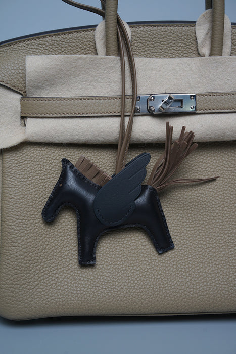 Hermes Pegase Charm PM in Noir/Etoupe (Brand New)