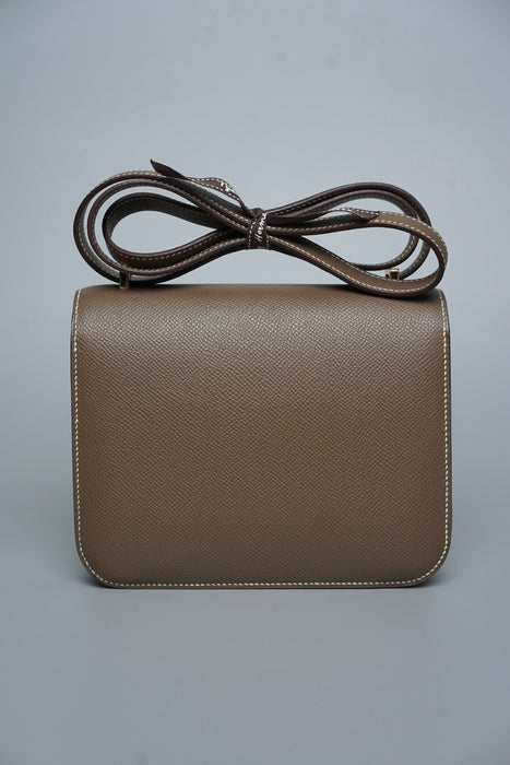 Hermes Constance 18 in Etoupe Epsom Ghw