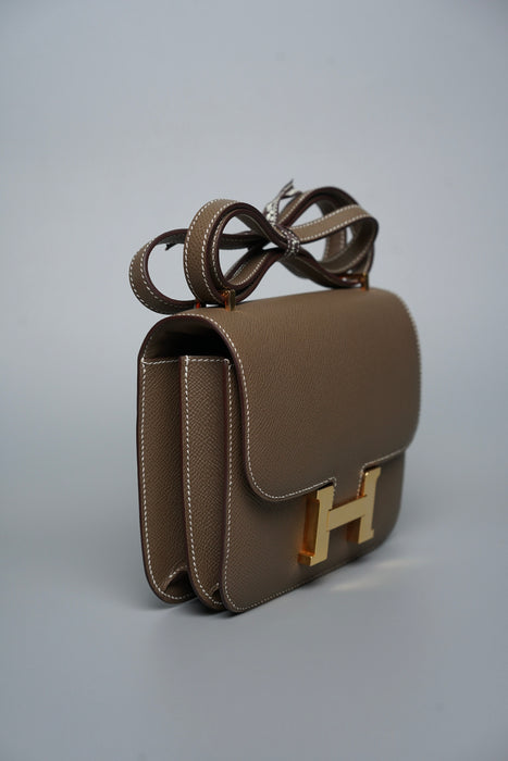 Hermes Constance 18 in Etoupe Epsom Ghw