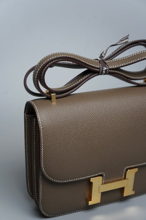 Hermes Constance 18 in Etoupe Epsom Ghw