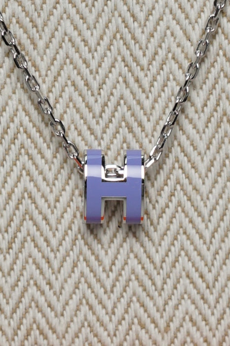 Hermes Mini Pop H Pendant in Lilac Phw (Brand New)