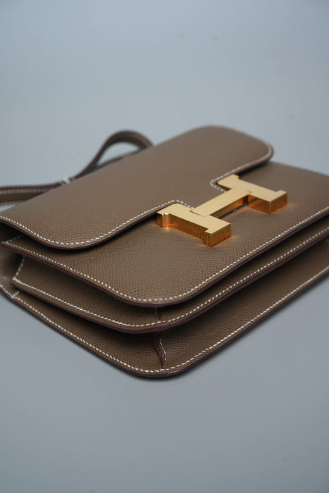 Hermes Constance 18 in Etoupe Epsom Ghw
