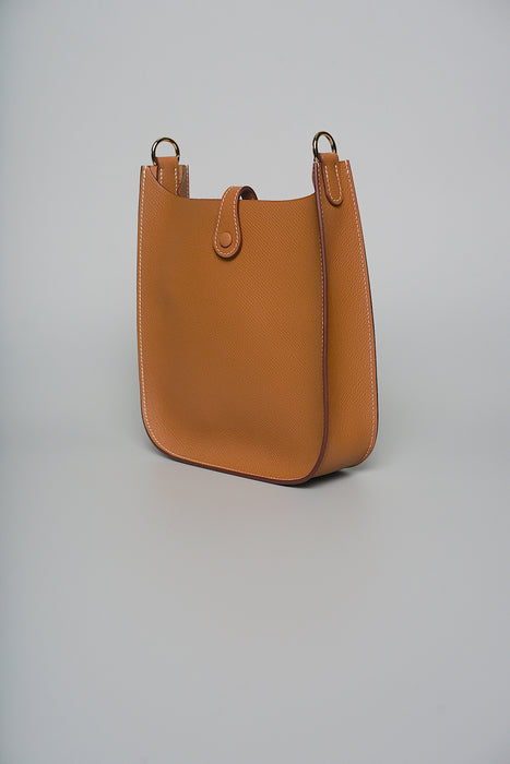 Hermes Mini Evelyne Sellier in Gold Epsom Ghw