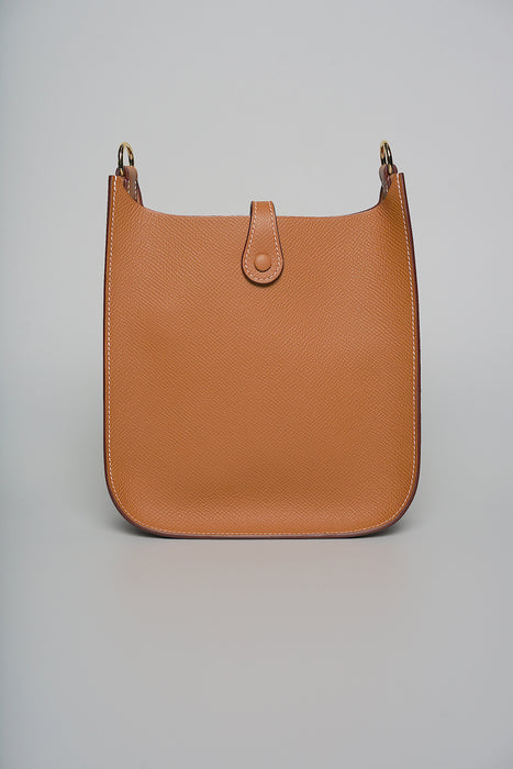 Hermes Mini Evelyne Sellier in Gold Epsom Ghw