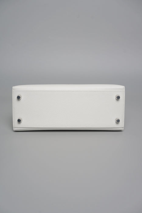 Hermes Kelly 25 in New White Epsom Phw (Brand New)