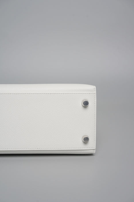 Hermes Kelly 25 in New White Epsom Phw (Brand New)