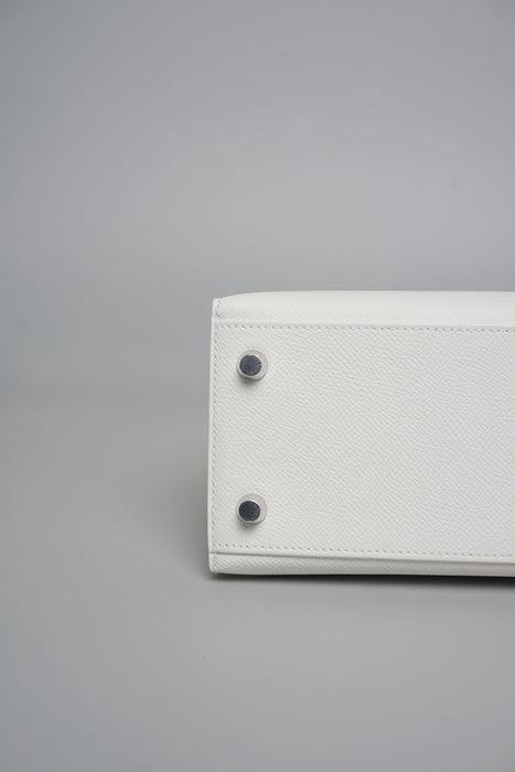 Hermes Kelly 25 in New White Epsom Phw (Brand New)