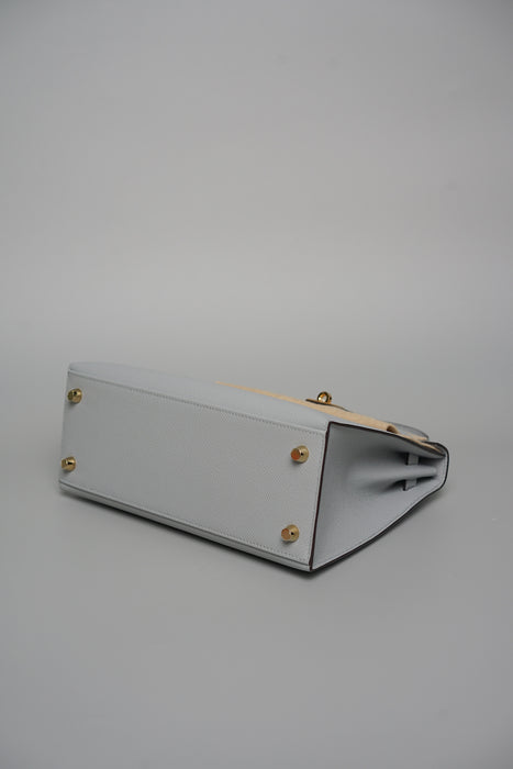 Hermes Kelly 25 in Blue Glacier Ghw (Brand New)