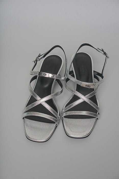 Hermes Muse 40 Sandals in Gris Argente Size 36.5 (Brand New)