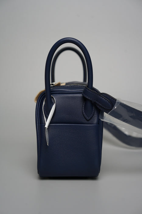 Hermes Mini Lindy in Navy Phw (Brand New)
