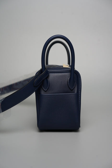 Hermes Mini Lindy in Navy Phw (Brand New)
