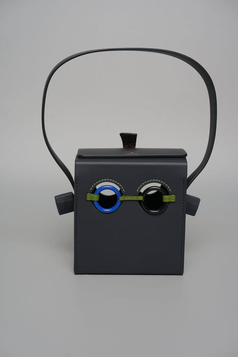 Hermes Robot Cube Minaudière in Bordeaux/Blue Sapphire Alligator Ghw (Brand New)