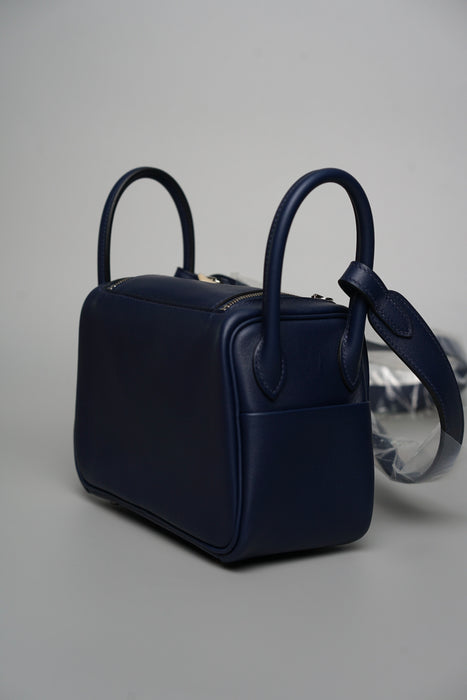 Hermes Mini Lindy in Navy Phw (Brand New)