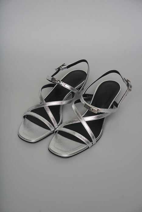 Hermes Muse 40 Sandals in Gris Argente Size 36.5 (Brand New)