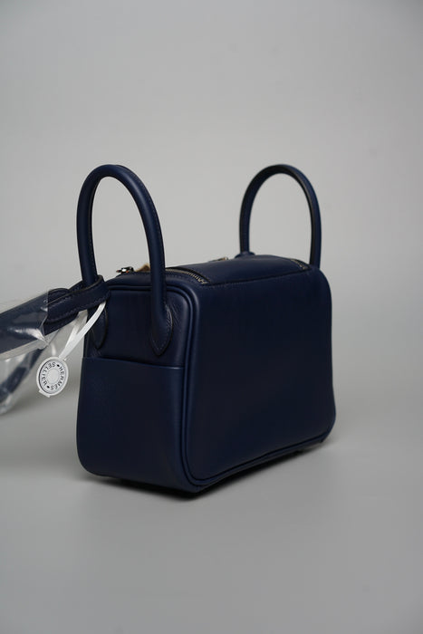 Hermes Mini Lindy in Navy Phw (Brand New)