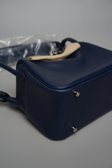 Hermes Mini Lindy in Navy Phw (Brand New)