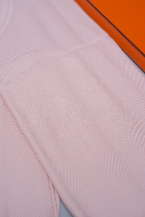 Hermes Libris Stole in Light Pink (Brand New)