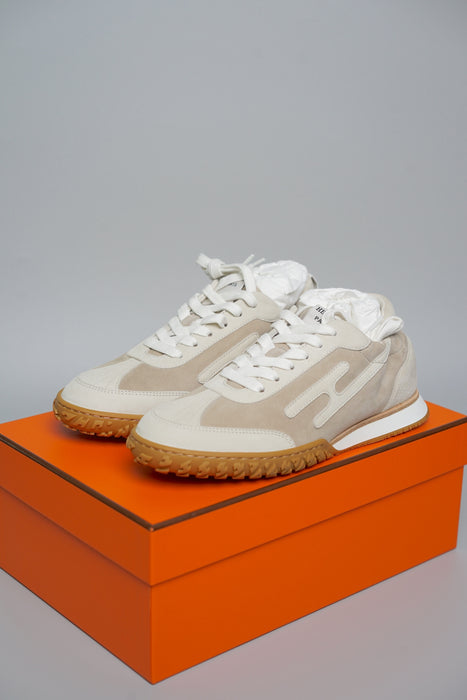Hermes Jet Sneakers in Beige Esquisse / Glaise Size 36.5 (Brand New)