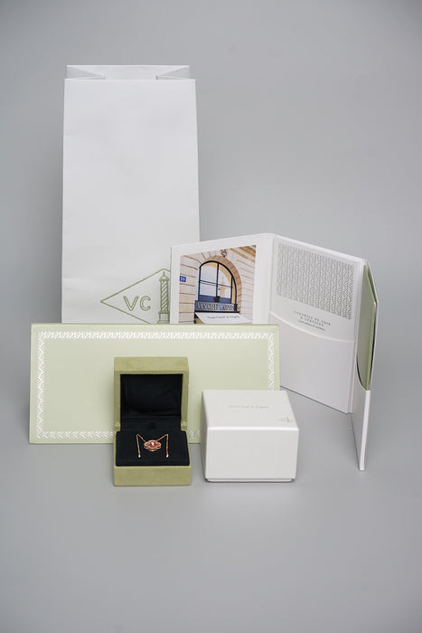 VCA 2025 Holiday Pendant in Light Pink Mother of Pearl with 1 Diamond (Brand New)