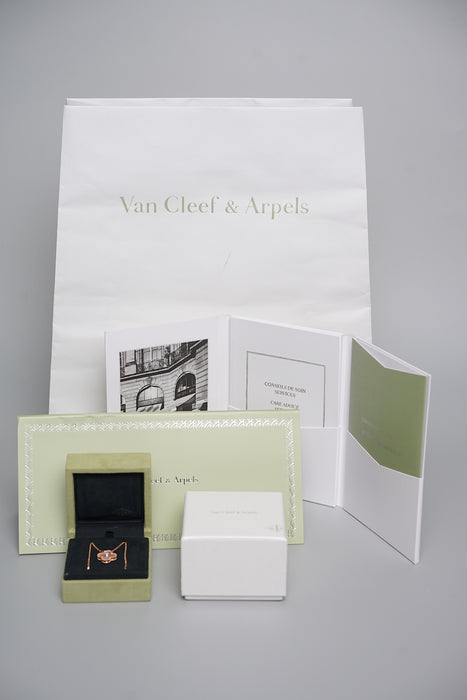 VCA 2025 Holiday Pendant in Light Pink Mother of Pearl with 1 Diamond  (Brand New)