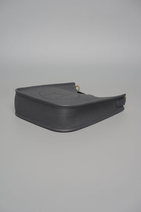 Hermes Mini Evelyne Short in Ardoise Permabrass (Brand New)