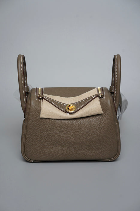 Hermes Mini Lindy ll in Etoupe Ghw (Brand New)
