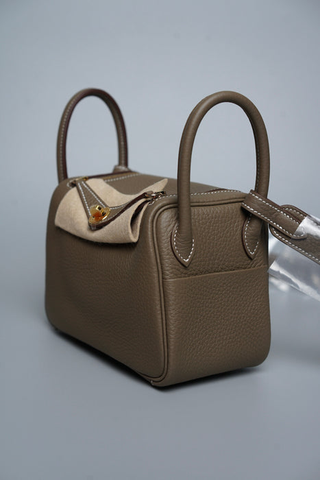 Hermes Mini Lindy ll in Etoupe Ghw (Brand New)