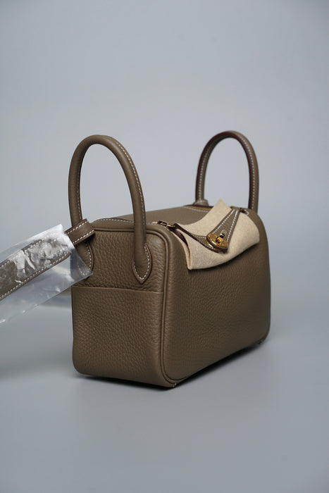 Hermes Mini Lindy ll in Etoupe Ghw (Brand New)
