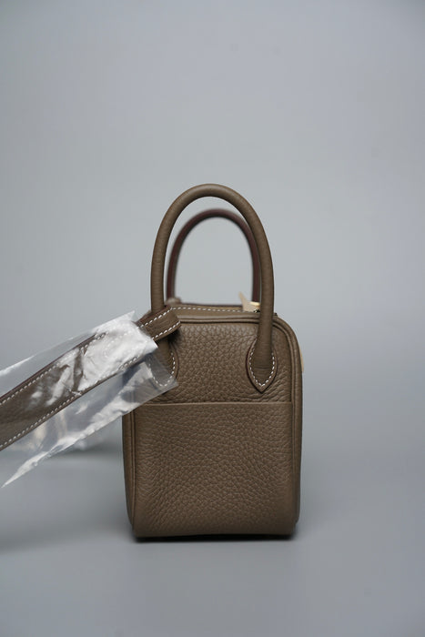 Hermes Mini Lindy ll in Etoupe Ghw (Brand New)