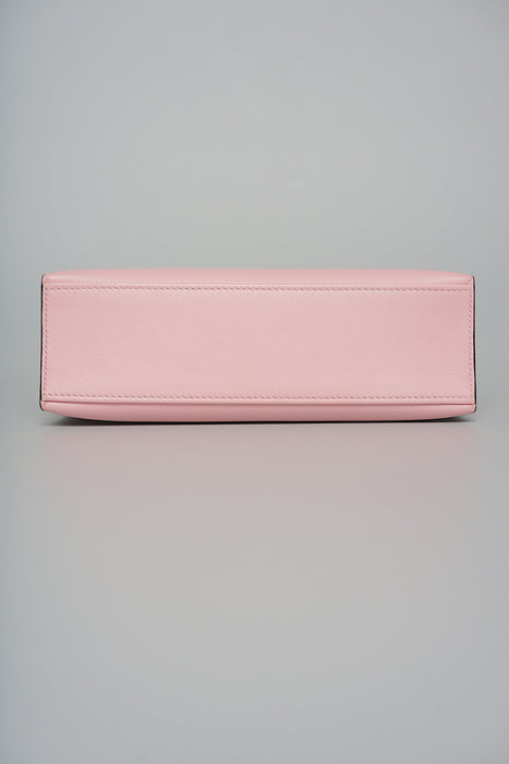 Hermes Kelly Pochette in Rose Sakura Swift Phw