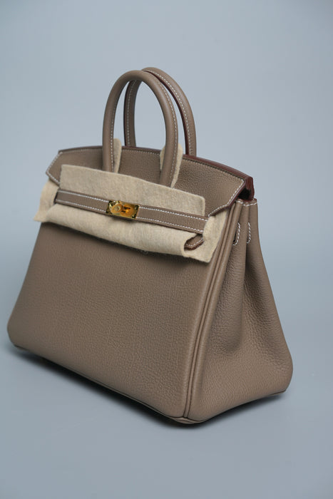 Hermes Birkin 25 in Etoupe Togo Ghw