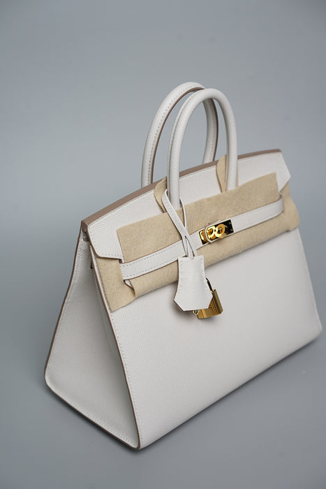 Hermes Birkin 25 Sellier in Gris Pale Epsom Ghw