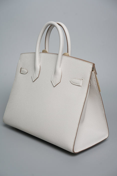 Hermes Birkin 25 Sellier in Gris Pale Epsom Ghw