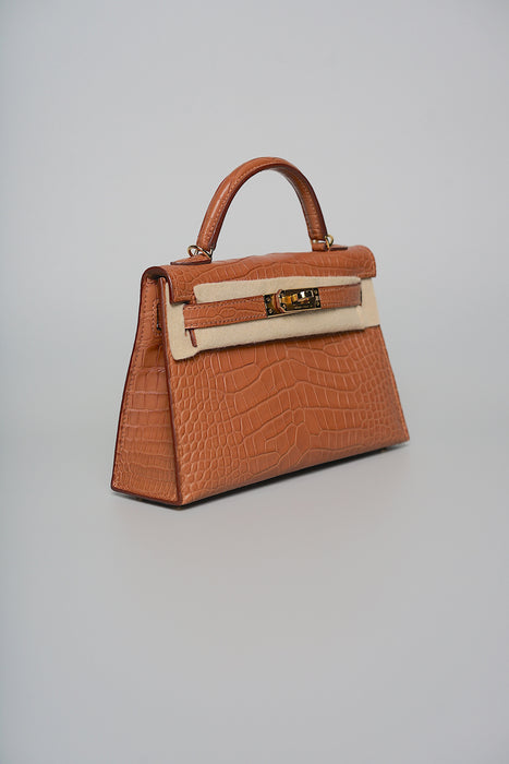 Hermes Kelly 20 in Gold Matte Alligator Ghw (Brand new)