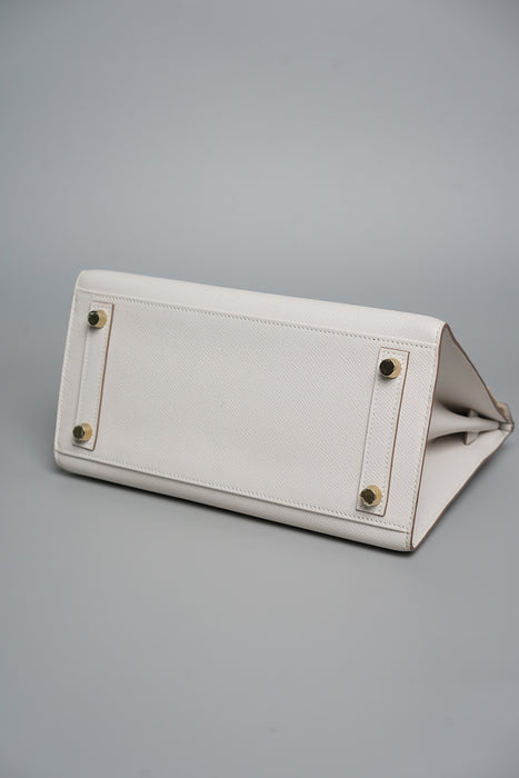 Hermes Birkin 25 Sellier in Gris Pale Epsom Ghw