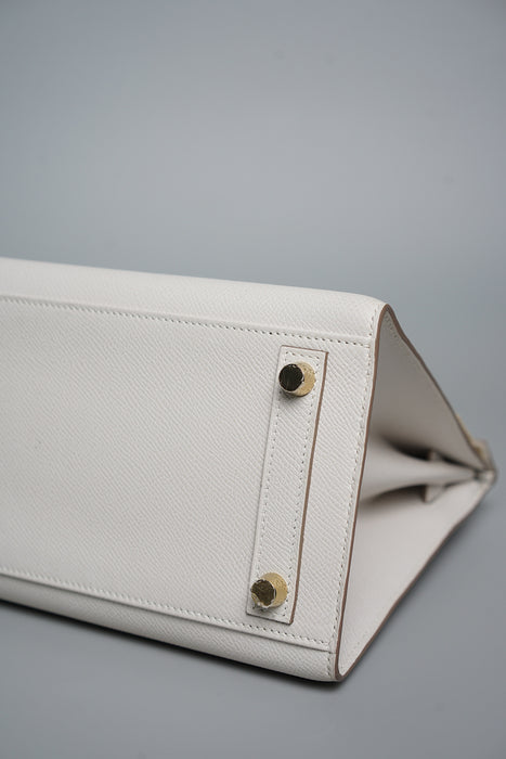 Hermes Birkin 25 Sellier in Gris Pale Epsom Ghw