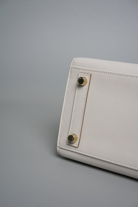 Hermes Birkin 25 Sellier in Gris Pale Epsom Ghw