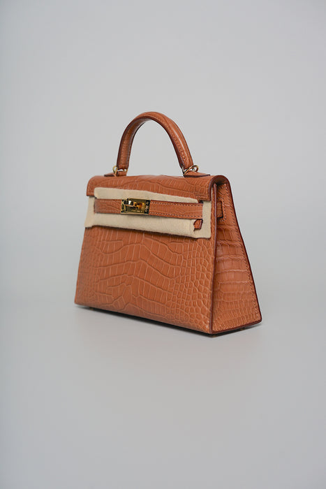 Hermes Kelly 20 in Gold Matte Alligator Ghw (Brand new)