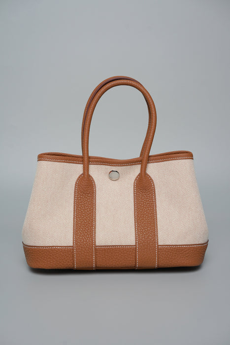 Hermes Mini Garden Party 23 in Ecru Beige/Gold Phw (Brand New)
